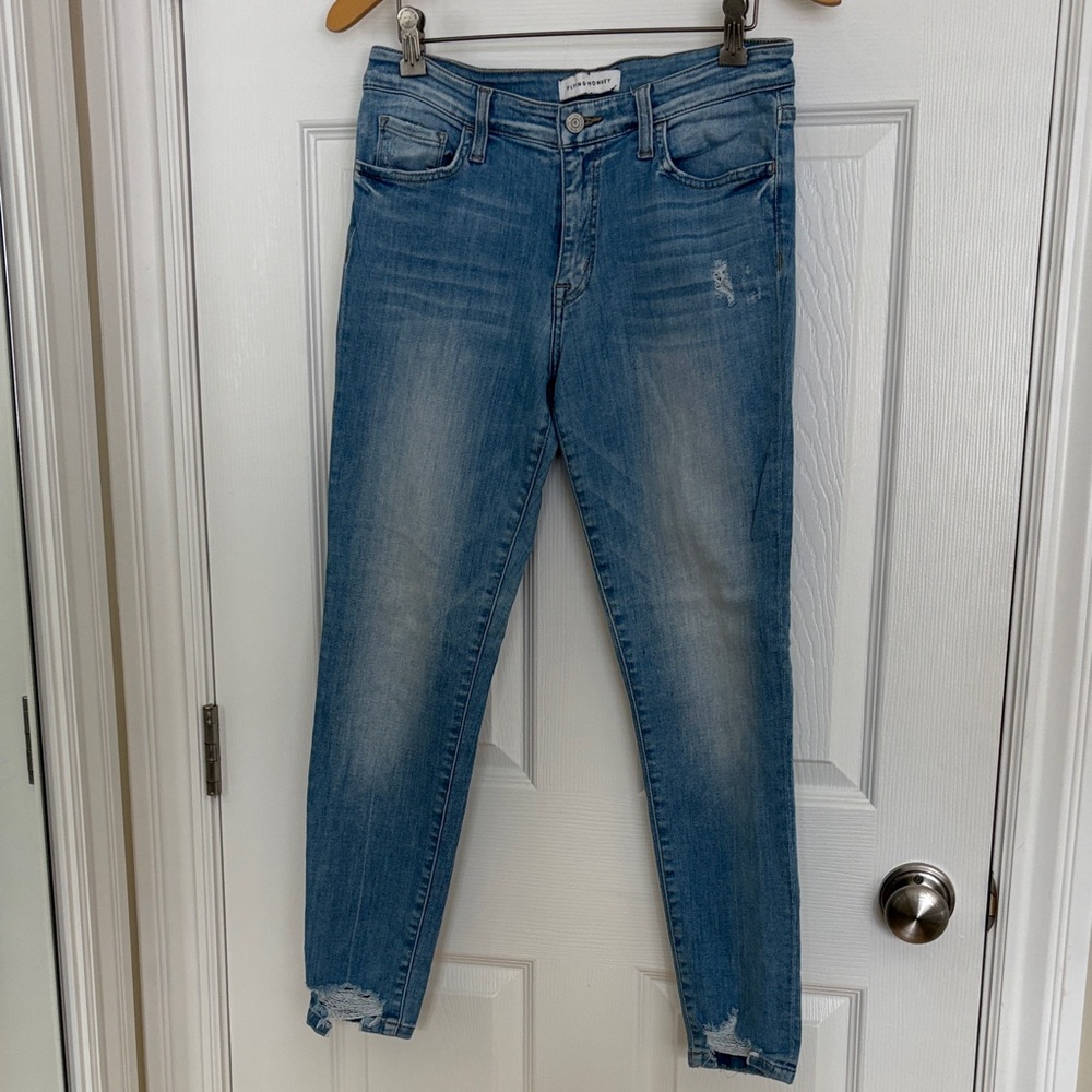 Flying Monkey Light Blue Skinny Ankle Length Jeans